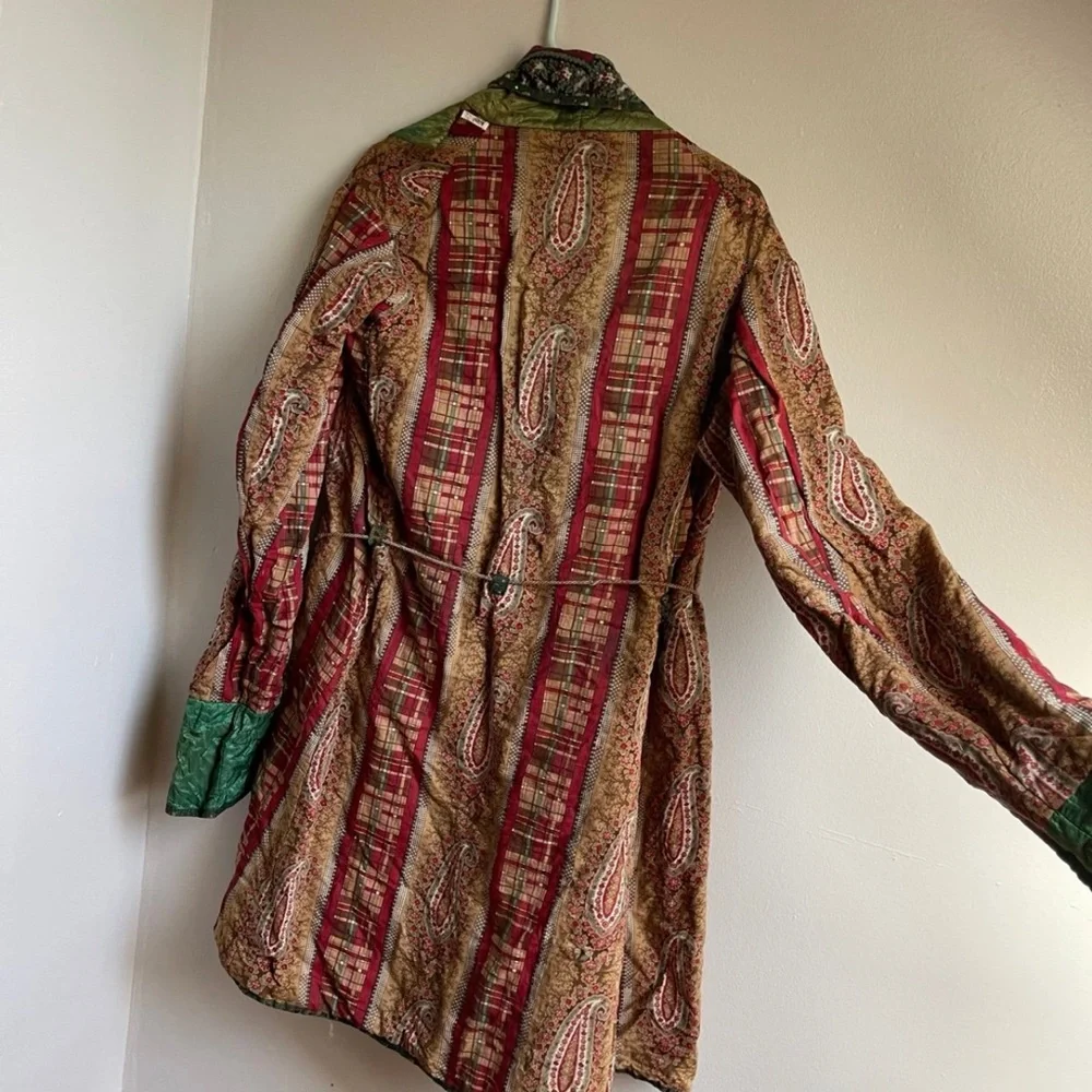 Vintage 1970s Quilted Robe Bohemian Patchwork - Picture 8 of 12